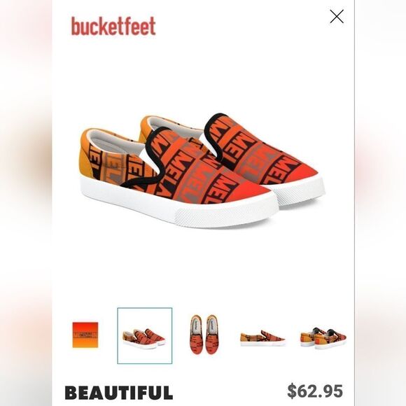 Bucketfeet "You Are Beautiful" Canvas Slip-On Sneakers - Picture 10 of 10